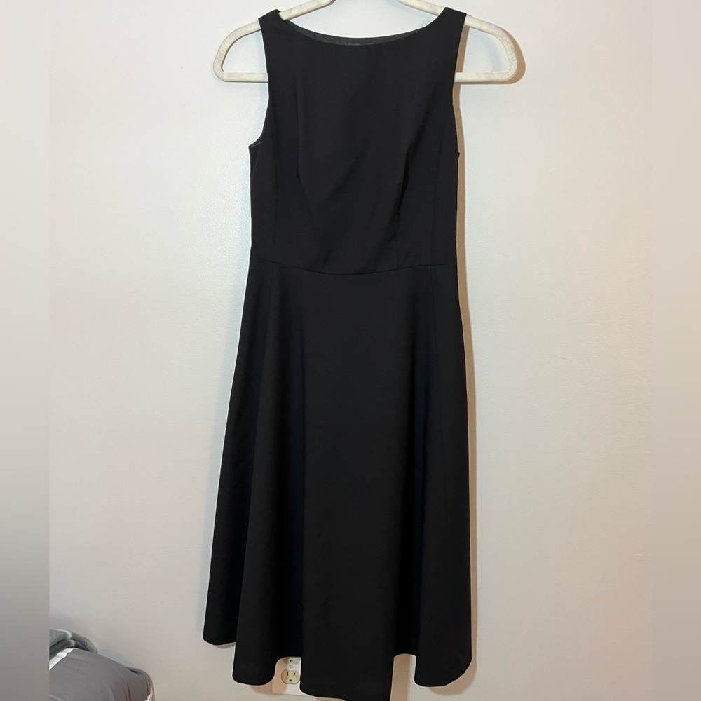 Banana Republic Wool Classic Black Fit and Flare Stretch Sleeveless Dress Size 0